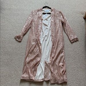 NWT Mare Mare x Anthropologie Sequin Longline Duster Cardigan Sz S